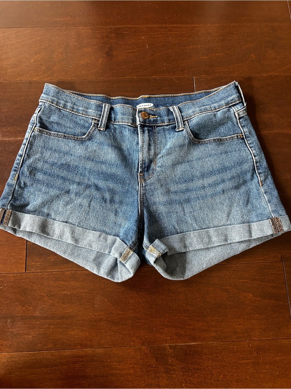 Old Navy Light Blue Rolled-Hem Denim Shorts